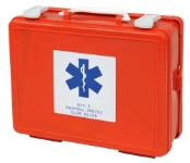 A first aid case in a van