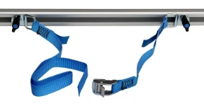 An aluminium bar and cargo lashing strap for vans