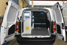 01_The Partner Peugeot with liners, racking and accessories for an electrician