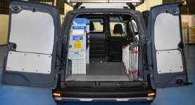 01_The Renault Kangoo with racking for an electrical firm on the left side only