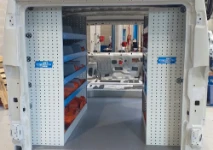 01_The van with racking and load ready for the 2023 crash test