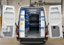 01_The VW Crafter transformed into a mobile workshop for a renewable energy firm, complete with racking and accessories
