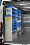 02_Drawers, shelves and case transport on the left of the Ducato
