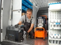 02_Ecoflow, the portable power station, in a van fitted out by Syncro System