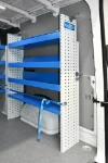 02_Shelves and retaining accessories on the left of the Volkswagen Crafter