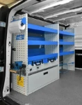 02_The shelves and case transport compartment in the heating and aircon firm’s Trafic 