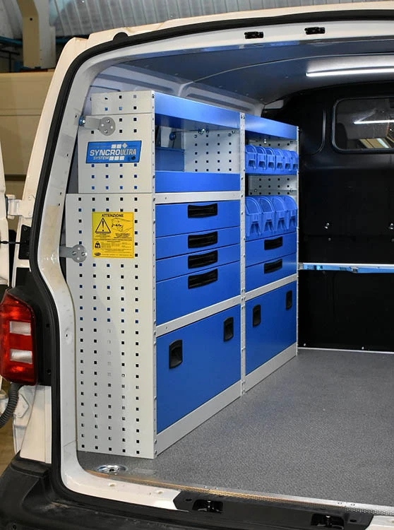 A VW Transporter with Ultra racking