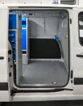 04_The Syncroblock bar and lashing strap on the Scudo’s bulkhead