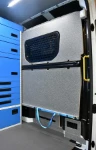 04_The VW Crafter’s bulkhead liners, complete with bar and strap cargo retaining system 
