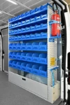 04_Various sizes of plastic container in a racking system