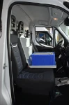 06_The organiser in the cab of the utility company’s Daily