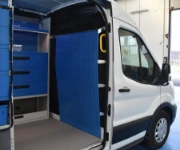 06_The van’s bulkhead with its key-hole rack panel