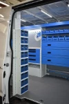 A cabinet of transparent tilting containers in the Crafter