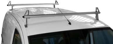 A Fiorino with just two stainless steel and aluminium roof bars