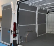 A floor liner and interior liners in the Peugeot Boxer