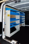 A mobile workshop for servicing gantries in an upfitted van