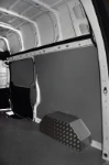 A non-slip, resin-bonded, plywood floor liner in a 2016 Fiat Talento