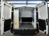 A racking system in a Renault Trafic