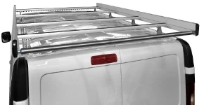 A roof rack with rear roller and side fences on a NV300