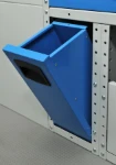 A Syncro racking system with a removable bin