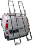 A two-slide ladder rack on a Vito