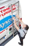 An aluminium ladder for roof access