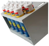 An aluminium rack for silicone cartridges