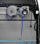 Cable and hose reels in a van