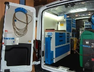 Custom van furniture for a vehicle electrician