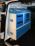 Drawer units in a commercial vehicle operated by a boiler technician