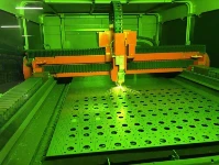 Inside the laser cutting system