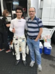 Luca Comunello, president of the Syncro System Group, with Sergio Sette Camara, MP Motorsport