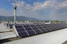 Photovoltaic panels on the roof of Syncro System S.p.A.