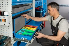 Pull-out trays with component cases