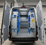 01a_The Sprinter L2 H2 with Syncro racking for an electrician