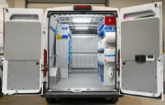 01_Syncro racking in the Fiat Ducato for installing electrical power systems