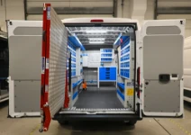 01_The Fiat Ducato L3 H2 with racking for servicing floor cleaning machines