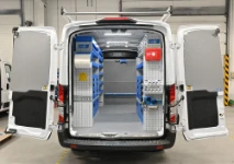 01_The Ford Transit L3 H2 with a complete racking solution for a plumber
