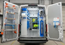 01_The Iveco Daily L3 H2 with racking for an industrial maintenance service