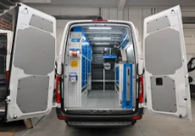 01_The racking in the Sprinter L2 H2 for servicing lifting equipment