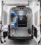 01_The Syncro racking in the electrician’s Ford Transit L3 H2