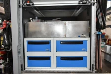 02_A close-up of the drawers in the water company’s truck 03_The generator and vice in Syncro’s truck racking system  