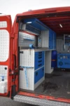 02_The left of the van showing the work bench, open and enclosed compartments