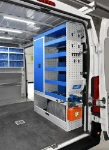 03_Shelves, a locker and a pull-out vice bench on the right of the new Ducato