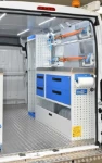 03_The right of the Ducato with another work bench and cargo retaining accessories by Syncro System