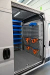 04_The liner panels and cargo lashing accessories on the Ducato’s bulkhead