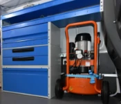 04_The van’s compact, oilless, 33 litre/minute compressor