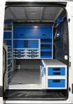 05_Long drawers, a worktop and accessories in the Sprinter for technical assistance