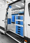05_Syncro’s cabinet of outward opening drawers at the Sprinter’s side door