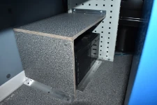 12_The floor-level battery compartment in the specially equipped Crafter